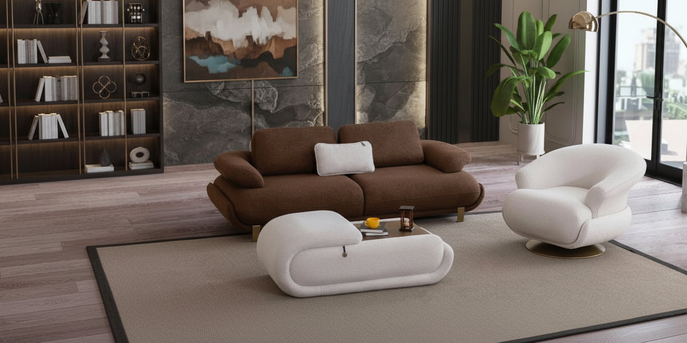 Siesta Kahve Koltuk Takımı - İnegöl Mobilya